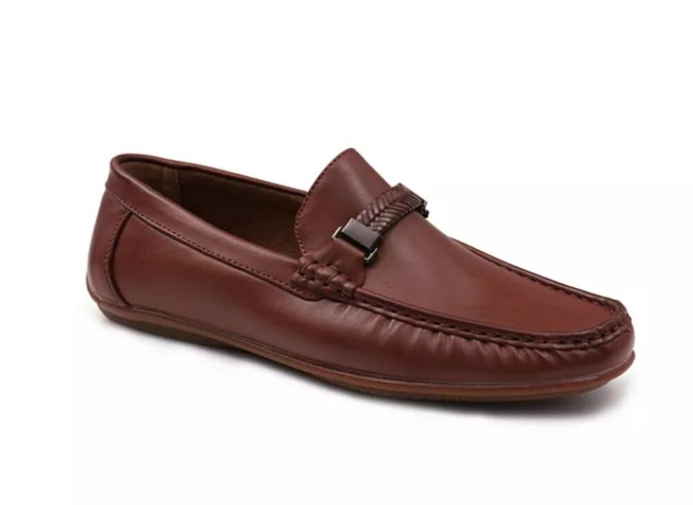 Aston Marc MADRID-01-TAN Shoes Mens Size 11 Brown Slip On Loafers Casual New Box